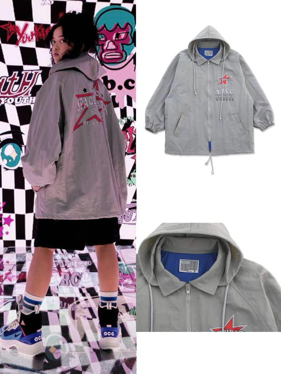 乐天商城 - 正規品【 YOUTHBATH Oversized hooded hunting jacket 】 ユースバス オーバーサイズドフーディーハンチングジャケット ジャケット 上着 オーバーサイズ アウター Pressing pressing プレッシング プレッシングウェブショップ vandy the pink tripp nyc unknown london oy