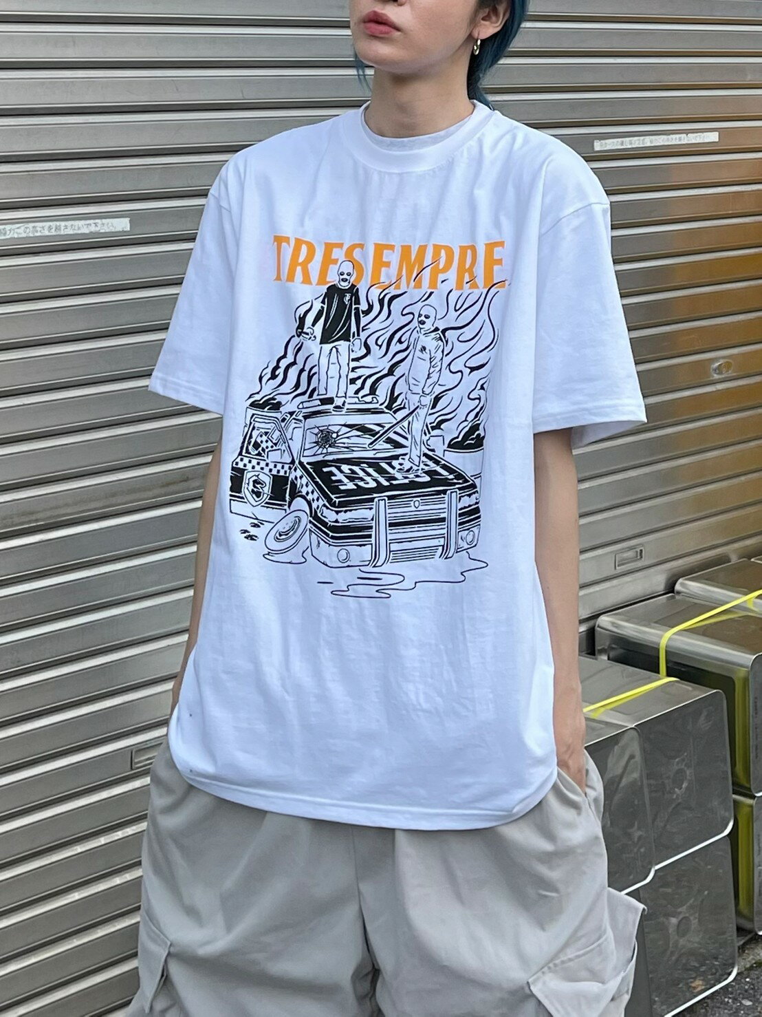 正規品 【 Chikashitsu + SELECT oversized graphic t-shirt 1 (2color)】 チカシツプラス オーバーサイズドグラフィックTシャツ 半袖トップス ビッグT Tシャツ 半袖 Pressing pressing プレッシング プレッシングウェブショップ vandy the pink tripp nyc unknown london oy