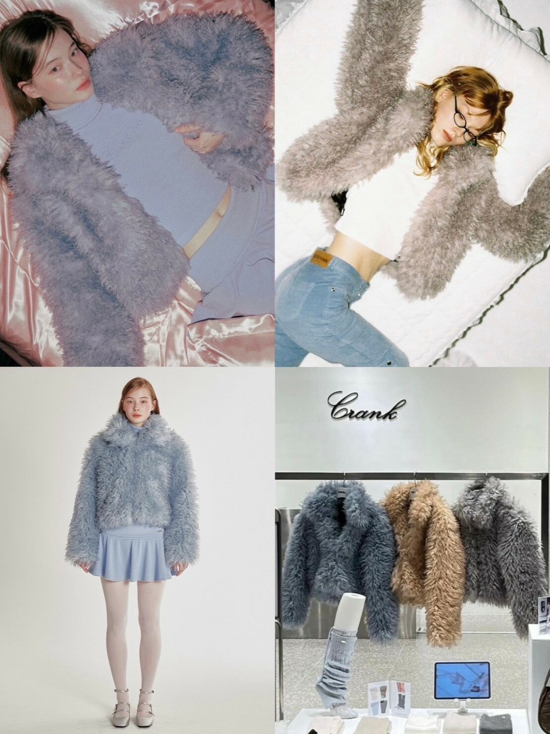 Rakuten - 正規品【 CRANK TWO-TONE HEAVY FUR JACKET 】 クランク ジャケット アウター ファー ファージャケット カラージャケット 羽織り 冬服 冬 Pressing pressing プレッシング プレッシングウェブショップ