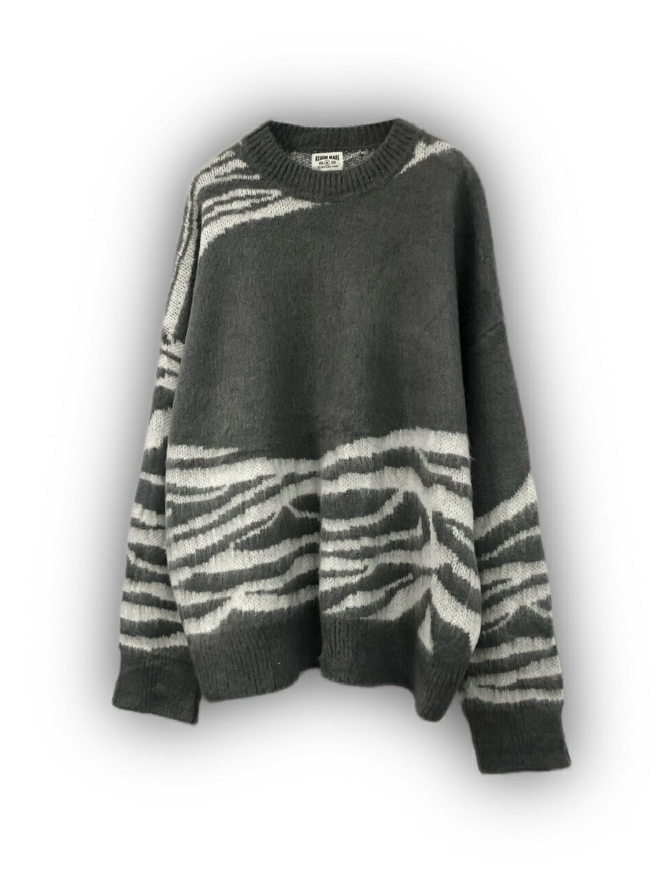 正規品【 XU zebra knit (2color) 】 エックスユー ニット ゼブラニット ゼブラ柄 オーバーサイズ 秋服 冬服 Pressing pres...