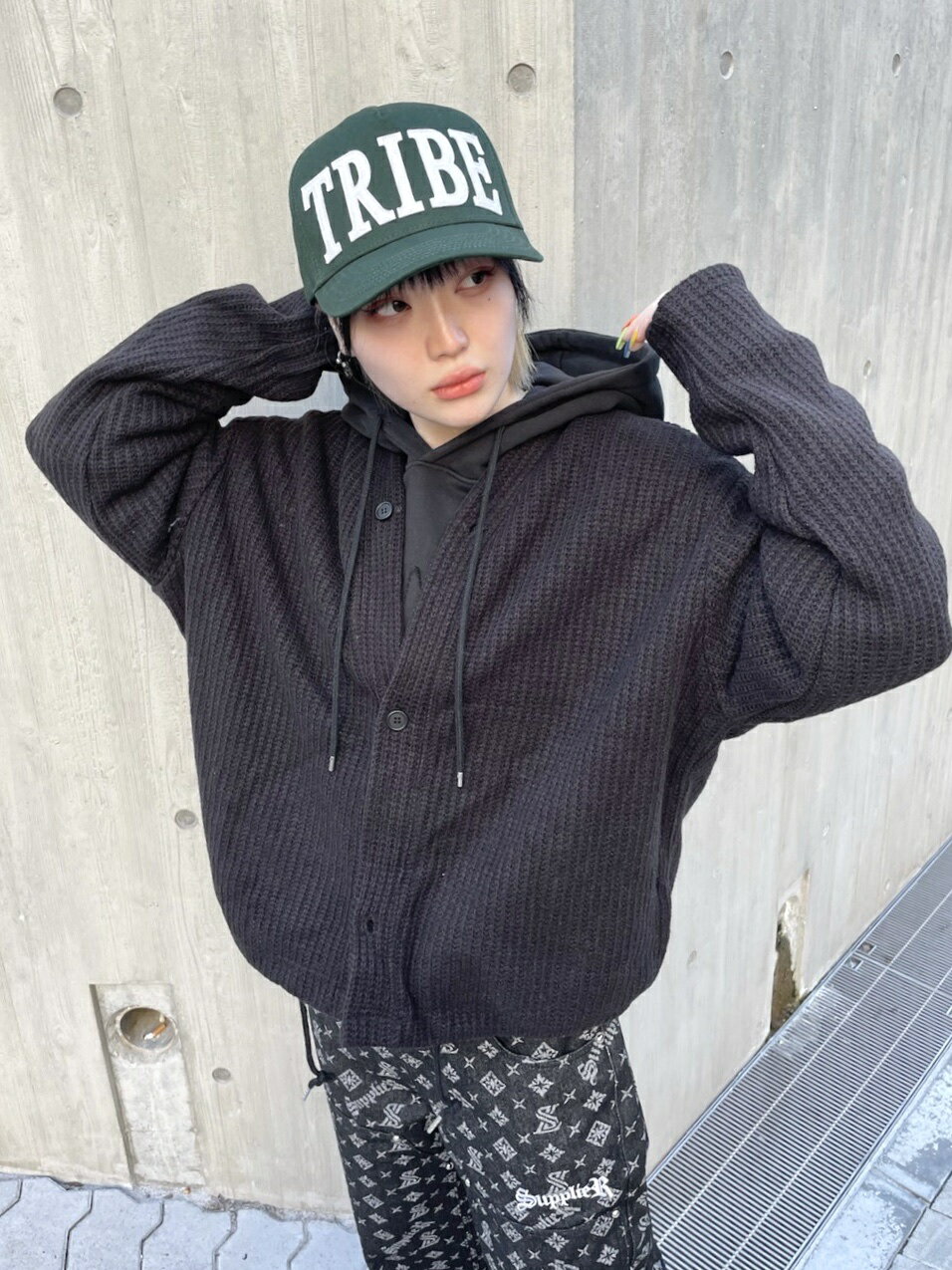 Rakuten - 正規品【 XU balloon knit cardigan (2color) 】 エックスユー ニット カーディガン ニットカーディガン カーデ ショートカーディガン クロップカーディガン ショート丈カーディガン アウター 羽織 秋服 冬服 Pressing pressing プレッシング プレッシングウェブショップ