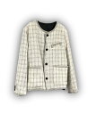 正規品【 XU tweed jacket (2color) 】 エックスユー ツイードジャケット ノーカラージャケット 秋服 羽織り 冬服 Pressing pressing プレッシング プレッシングウェブショップ vandy the pink tripp nyc unknown london oy supplier unknown ガルフィー ガルフィ