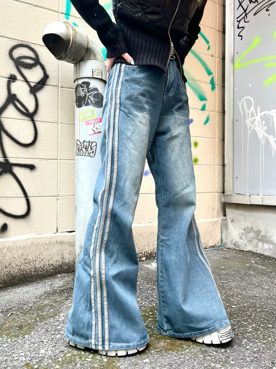 Kiy XU line denim flare pants z GbNX[ fj fjpc W[Y Cpc tApc tAfj Cpc TChC Pressing pressing vbVO vbVOEFuVbv