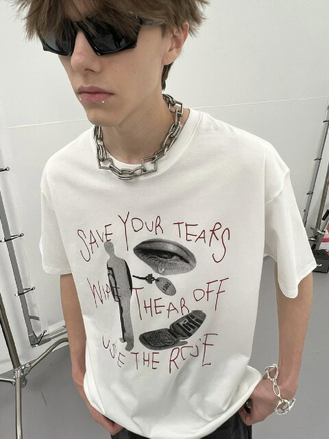 Rakuten - 正規品【MODITEC】Tool Graphics Letters Short Sleeves 半袖トップス 半袖Tシャツ ロゴTシャツ オーバーサイズ ストリートファッション