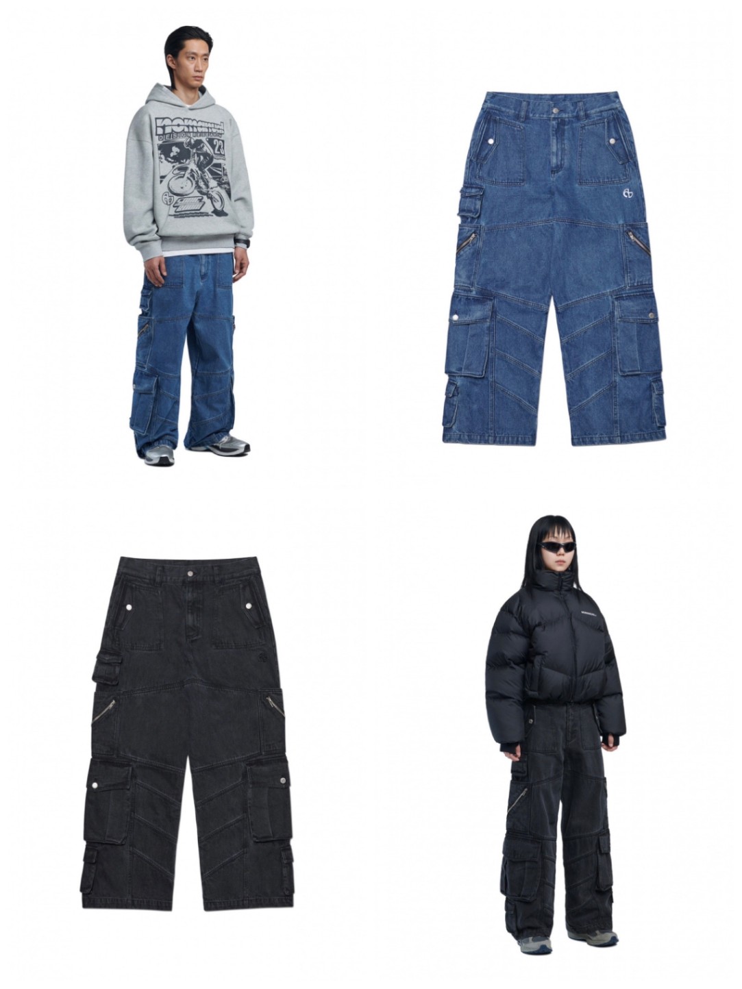 乐天商城 - 正規品【 NOMANUAL M.P DENIM CARGO PANTS 】ノーマニュアル デニムカーゴパンツ パンツ ボトムス デニム Pressing pressing プレッシング プレッシングウェブショップ