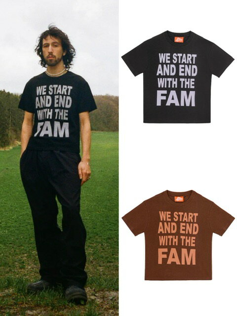Rakuten - 正規品 【 La Fam WE START AND END WITH THE FAM TEE 】 ラファム トップス Tシャツ 半袖 半袖トップス プリント プリントT ロゴ ブランドロゴ Pressing pressing プレッシング プレッシングウェブショップ