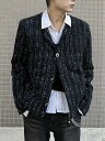 正規品【 Chikashitsu + tweed jacket (2color) 】 チカシツプラス ジャケット アウター ツウィード ツイード ツイードジャケット キレイめジャケット キレイめ 羽織り 秋服 冬服 春服 Pressing pressing プレッシング プレッシングウェブショップ