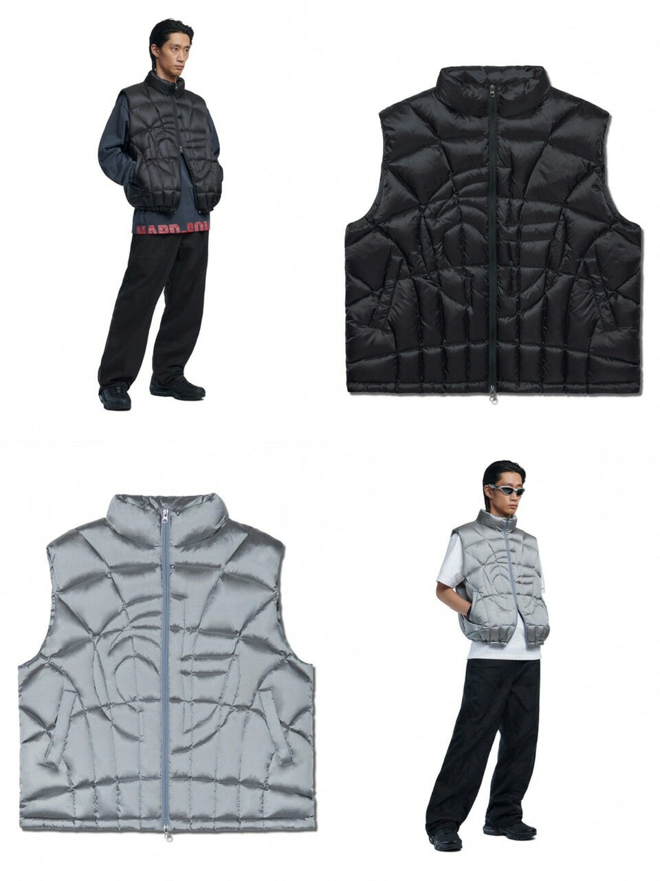 正規品【 NOMANUAL STITCHED SYMBOL PADDING VEST 】 NM ノーマニュアル ジャケット アウター ベスト ダウン ダウンベスト ダウンジャケット ダック ダック羽毛 ダック羽根 羽織り