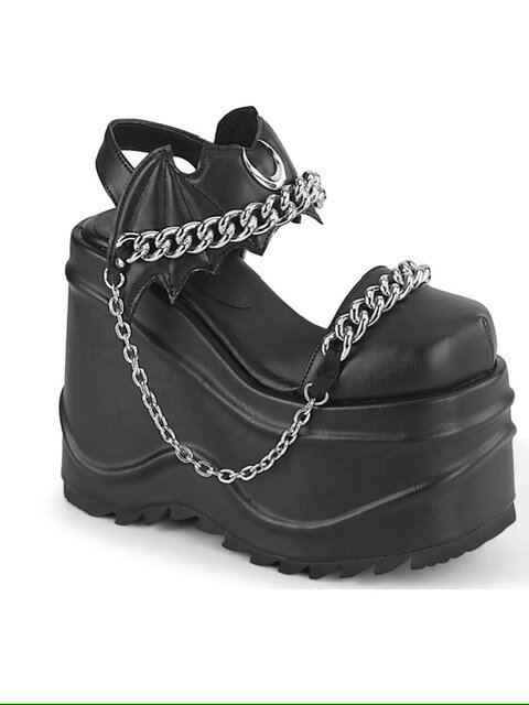 乐天商城 - 正規品【 DEMONIA WAVE20/BVL 】 デモニア シューズ ブーツ 厚底 厚底ブーツ 厚底シューズ パンク ゴシック ゴスロリ 原宿系 レディース メンズ ユニセックス 海外ストリート Pressing pressing プレッシング プレッシングウェブショップ