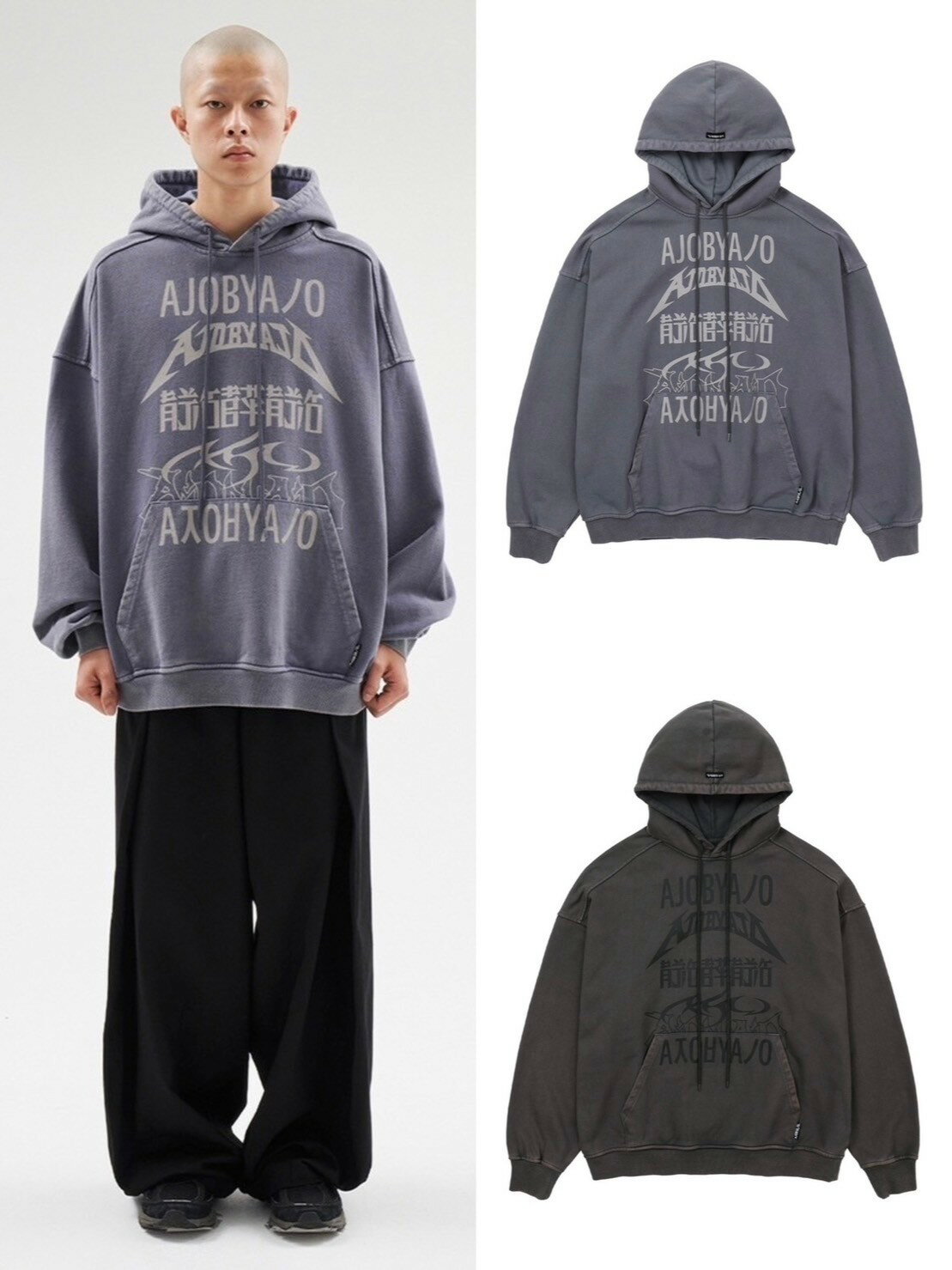 �����ʡ� AJOBYAJO Total Logo Washed Hoodie �� ������Х������� �ȥåץ� �ա��ǥ��� �ѡ����� �ա��� �ա��ǥ����ȥåץ� ...