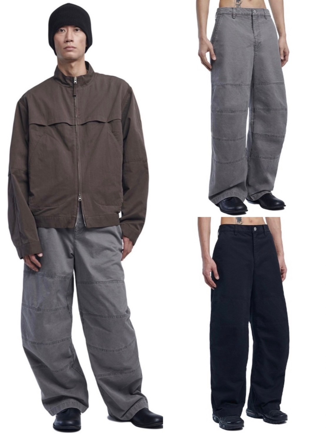 乐天商城 - 正規品【 NOMANUAL P.D CURVED PANTS 】ノーマニュアル カーブパンツ ボトムス ワイドパンツ Pressing pressing プレッシング プレッシングウェブショップ