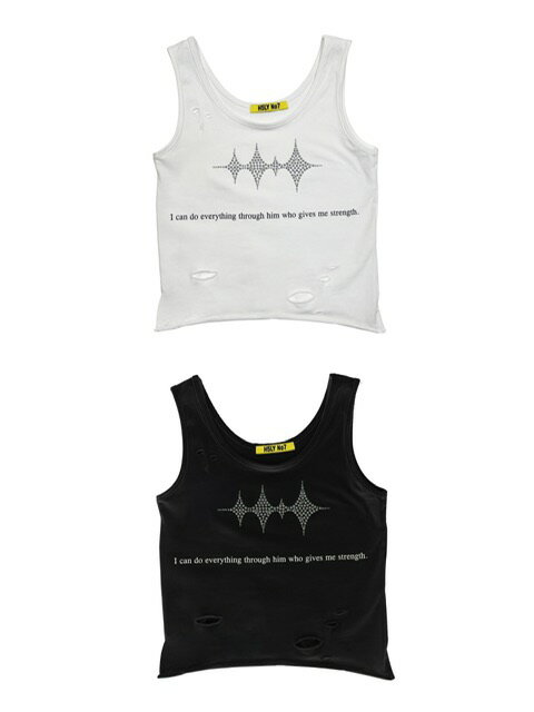 正規品【 HOLY NUMBER 7 BLING LETTERING SLEEVELESS T-SHIRTS 】 ホーリーナンバーセブン トップス タンクトップ...