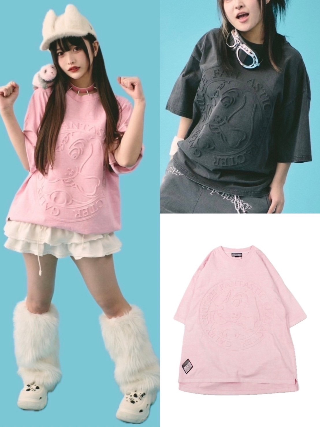 正規品【GALFY ぷくぷくGALFY Tee】トップス Tシャツ 半袖シャツ 半袖トップス 半袖Tシャツ オーバーサイズ ストリートファッション ストリート