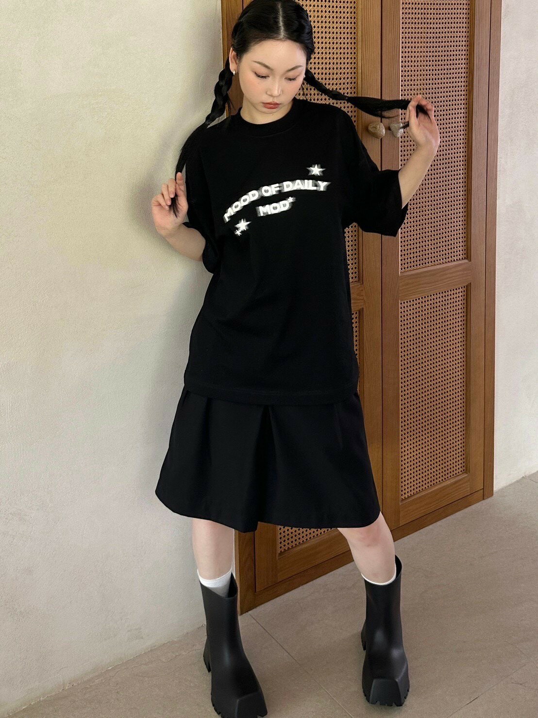 乐天商城 - 正規品【MODITEC】M Star MOD short sleeve 半袖トップス 半袖Tシャツ ロゴTシャツ オーバーサイズ ストリートファッション