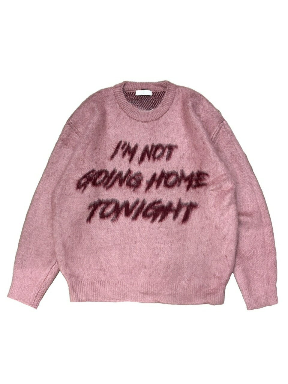 受注制【Chikashitsu +】unisex slogan knit