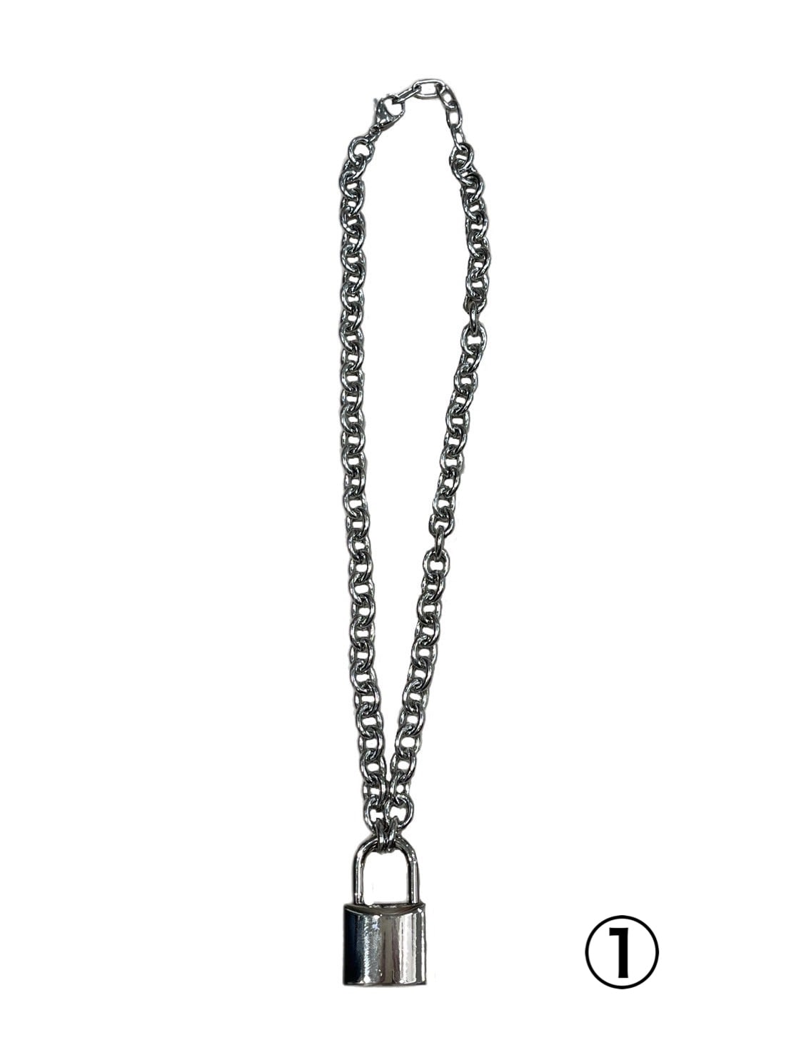 【Chikashitsu +】padlock chain necklace