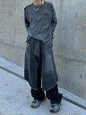 受注制【Chikashitsu +】shoulder button grunge knit(4)