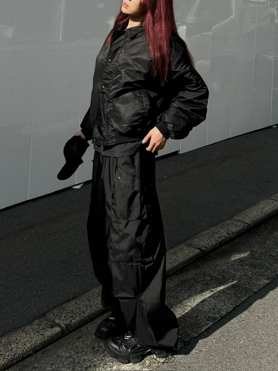 乐天商城 - 【Chikashitsu +】full length nylon cargo pants