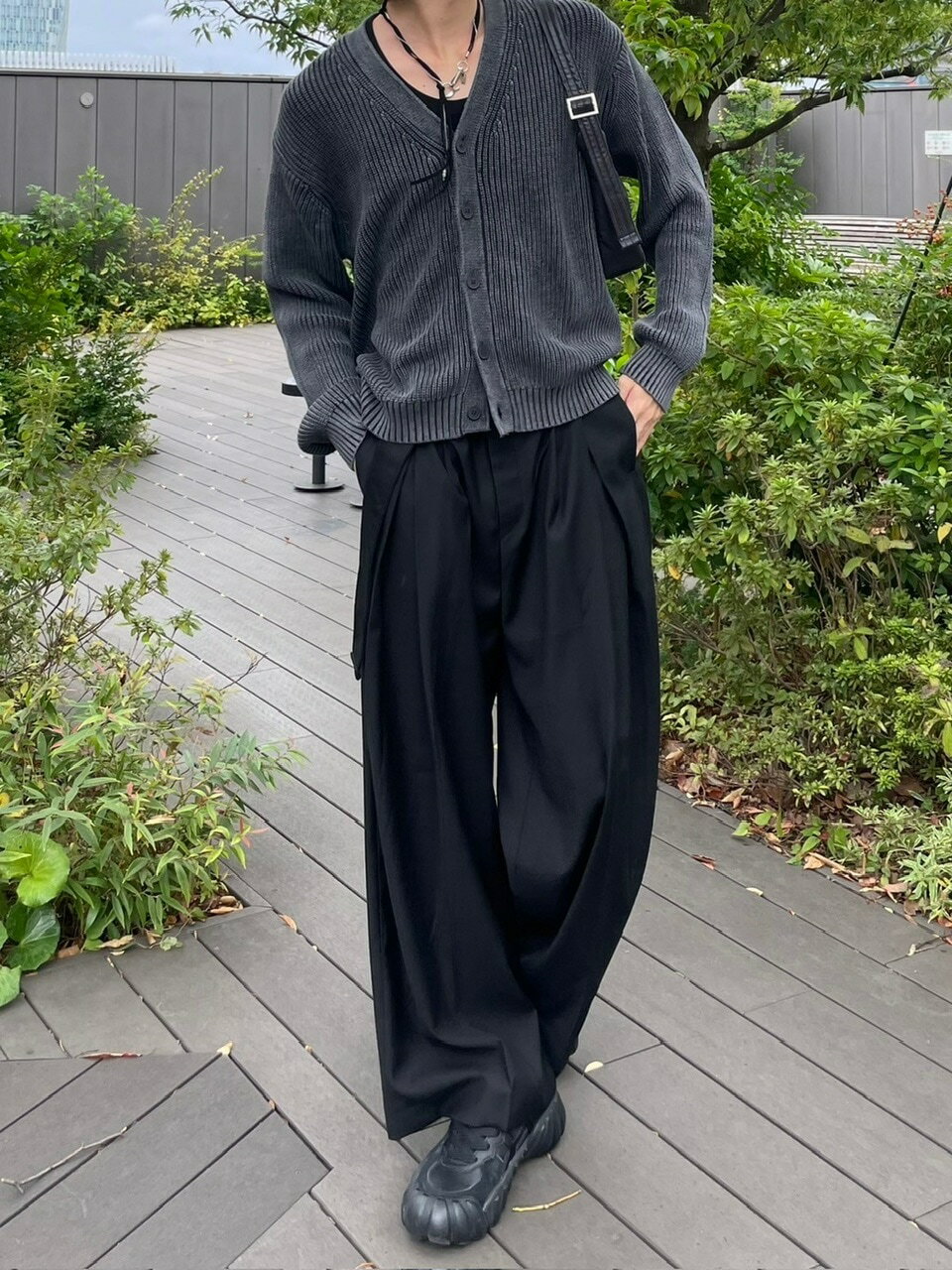 ��Chikashitsu +��dirty wash cotton cardigan (3color)