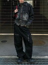 【Chikashitsu +】steel ring denim cargo pants