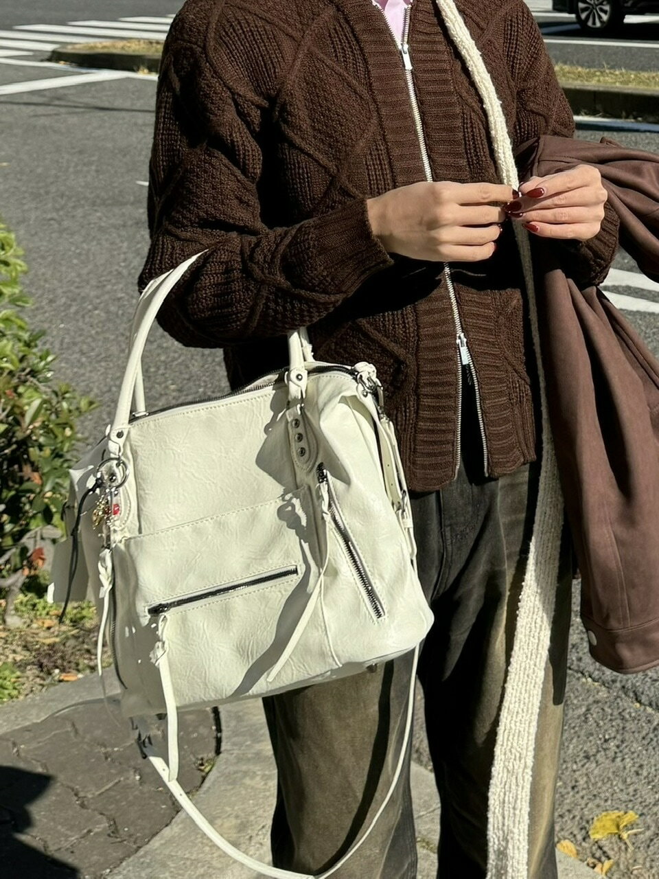 乐天商城 - 受注制【Chikashitsu +】multi pocket eco leather big bag