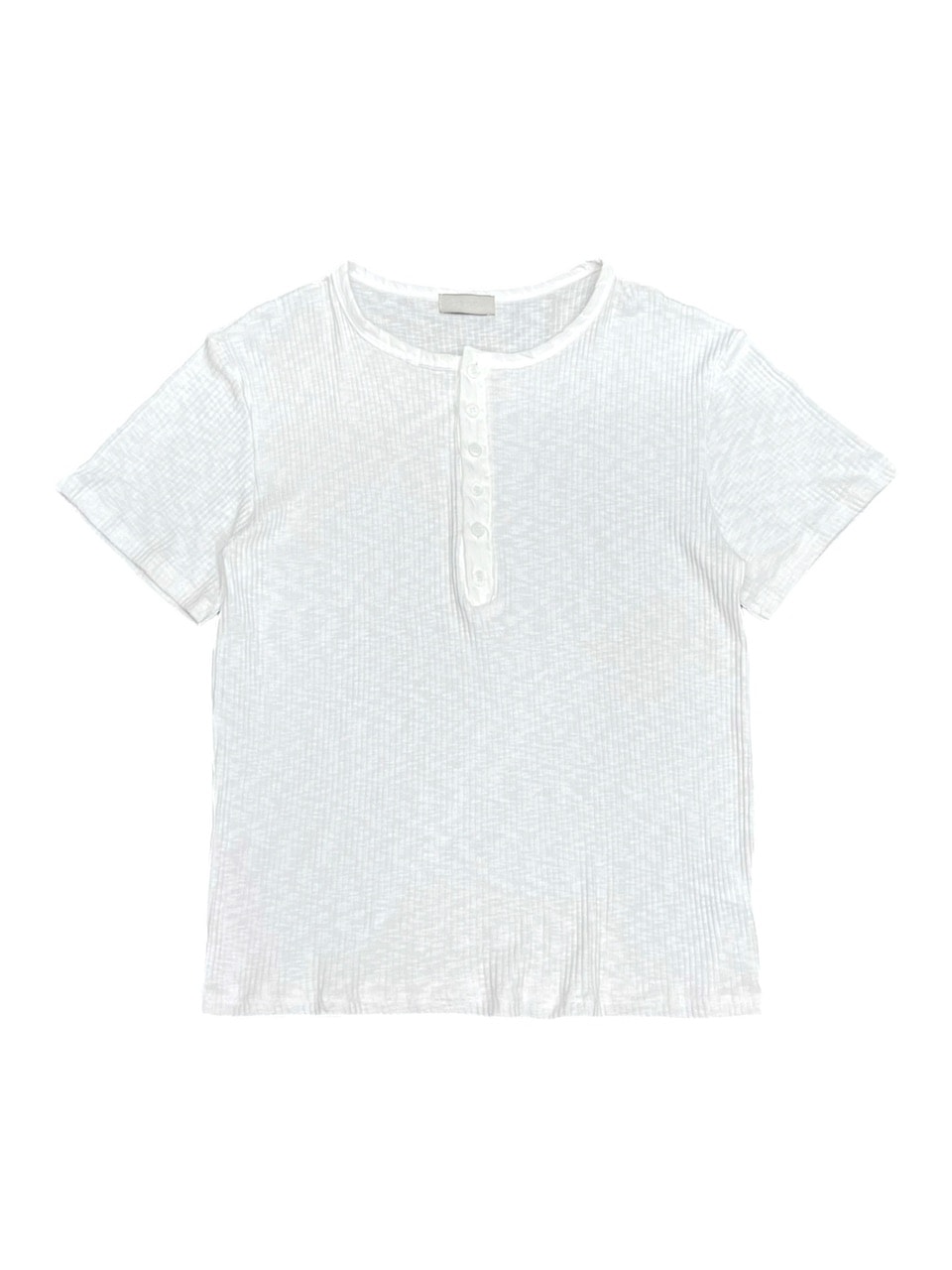 Rakuten - 【Chikashitsu +】soft cotton henry neck tee