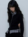 正規品【FANCY CLUB】CHECK SHIRT LAYERED CARDIGAN