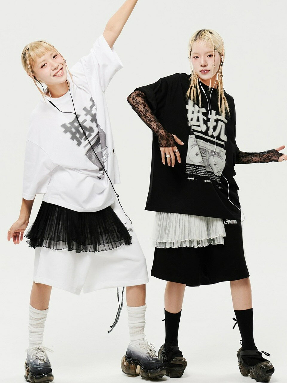 Rakuten - 正規品【HOLY NUMBER 7 Ruffle layered short skirt】スカート ミニスカート フェミニン ストリートファッション ガーリー Y2K 韓国ファッション