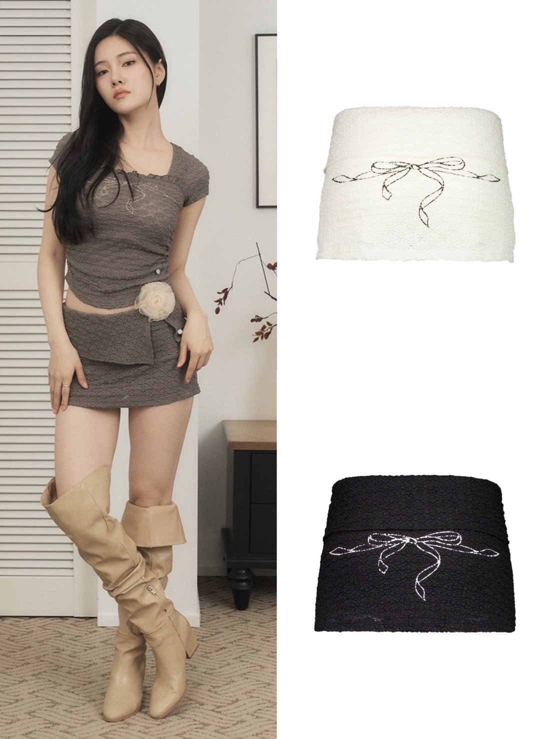 Rakuten - 正規品【SETUP‐EXE BOW SKIRT PANTS】スカートパンツ ショートパンツ フェミニン ガーリー Y2K レディースファッション