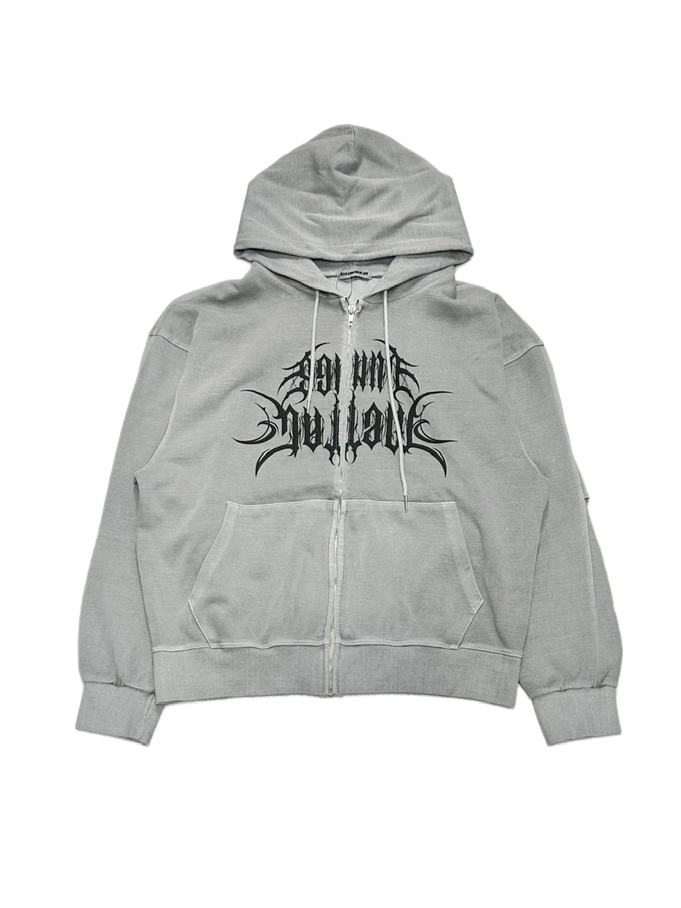 乐天商城 - 受注制【XU DOG】pigment lettering zip up hoodie