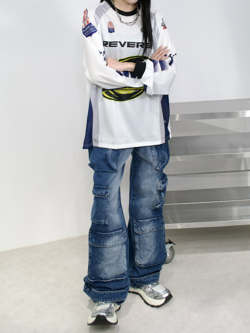 正規品【XU pocket denim wide pants (2color)】ストリートファッション XU エックスユー pocket denim wide pants オーバーサイズ デニム ジーンズ ジーパン ワイドパンツ カーゴパンツ カーゴデニム 韓国ファッション 韓国ストリート