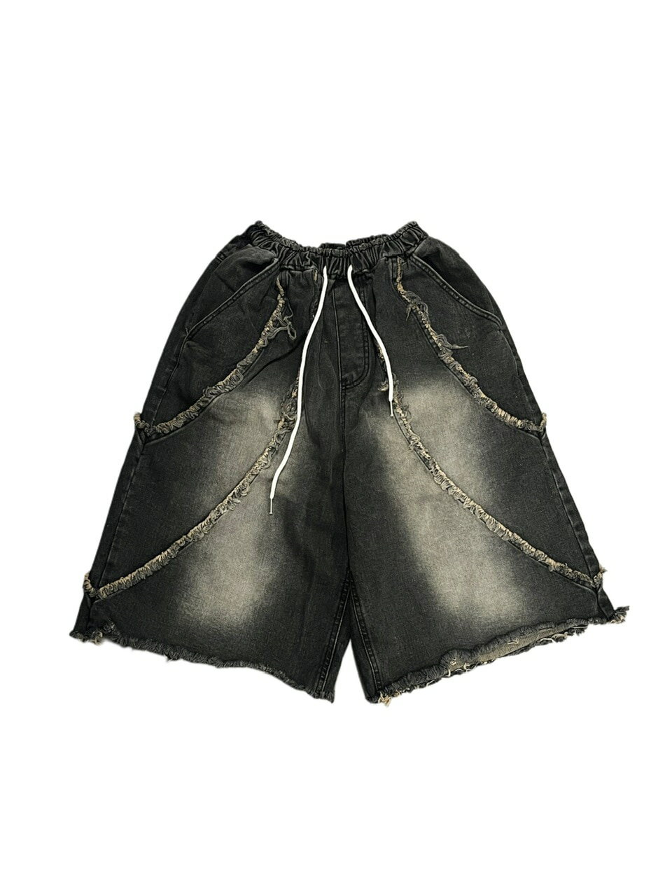 受注制【XU DOG】line denim half pants (2color)