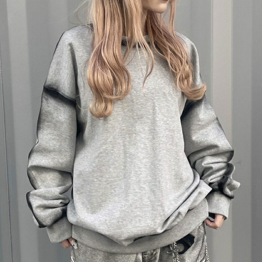 乐天商城 - 正規品【XU painted mtm (2color)】ストリートファッション XU エックスユー painted mtm オーバーサイズ スウェット トレーナー シンプル 長袖トップス 韓国ファッション 韓国ストリート