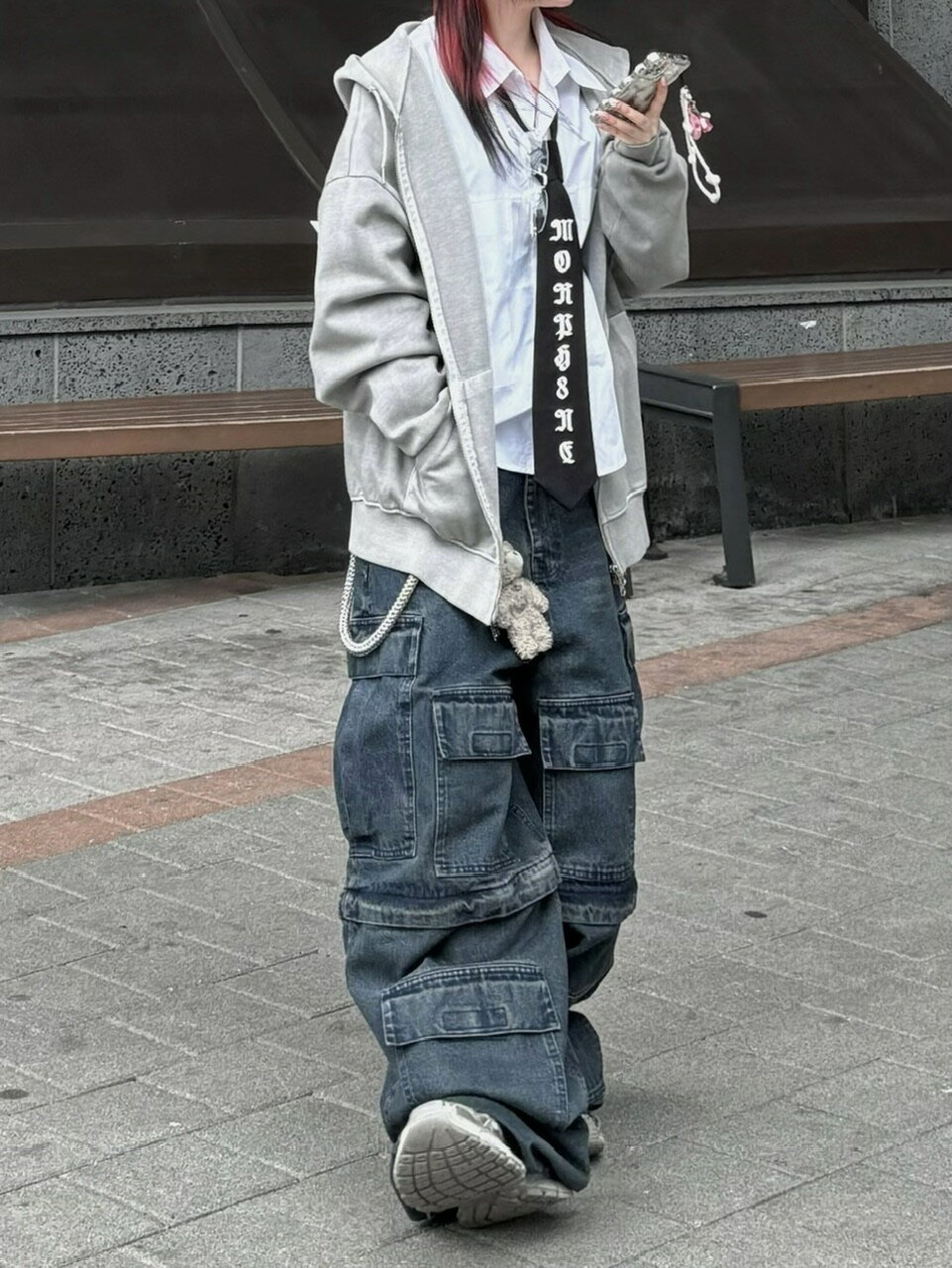 正規品【XU cropped shirt (2color)】ストリートファッション XU エックスユー cropped shirt スリット クロップドシャツ コットンシャツ ポケットシャツ 長袖シャツ 長袖トップス 羽織り 韓国ファッション Y2Kファッション