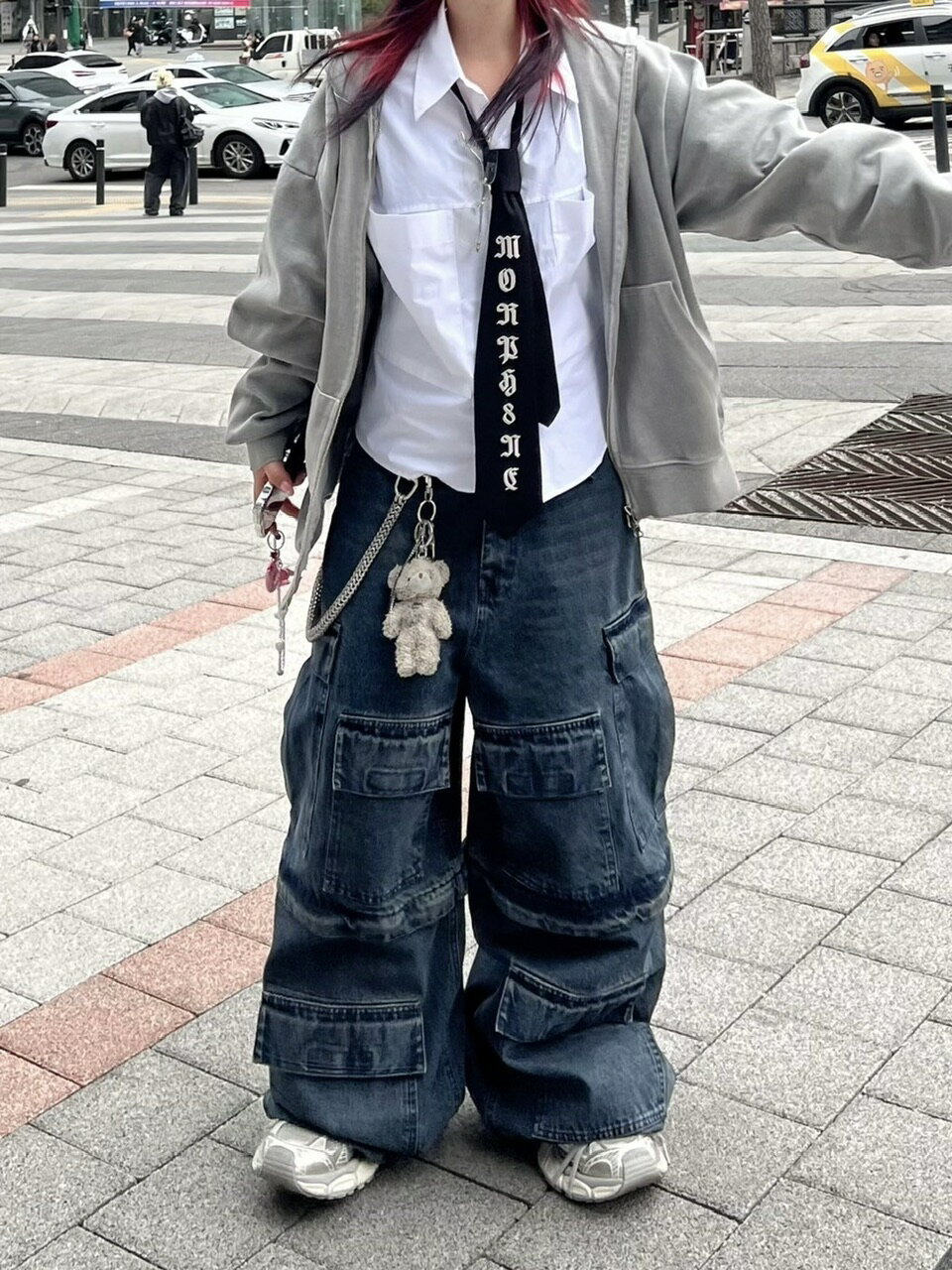 正規品【XU cropped shirt (2color)】ストリートファッション XU エックスユー cropped shirt スリット クロップドシャツ コットンシャツ ポケットシャツ 長袖シャツ 長袖トップス 羽織り 韓国ファッション Y2Kファッション