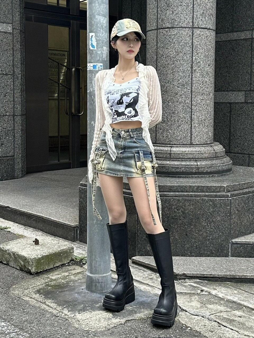受注制【XU DOG】frill lace cardigan (2color)