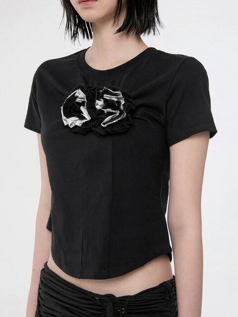 正規品【FLAREUP】Blooming T-Shirt 半袖トップス 半袖Tシャツ プリントトップス ロゴトップス ロゴTシャツ Y2K ストリートファッション 韓国ブランド