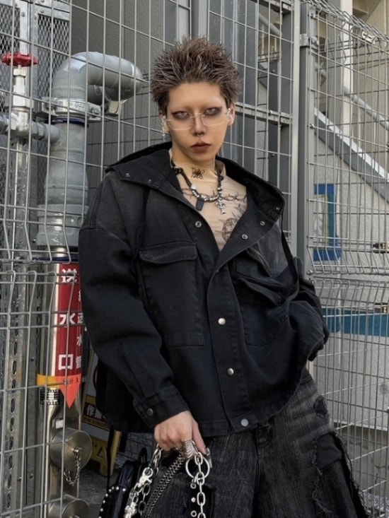 �����ʡ�DIG YOUR OWN GRAVE PAILOT DENIM HOODIE��