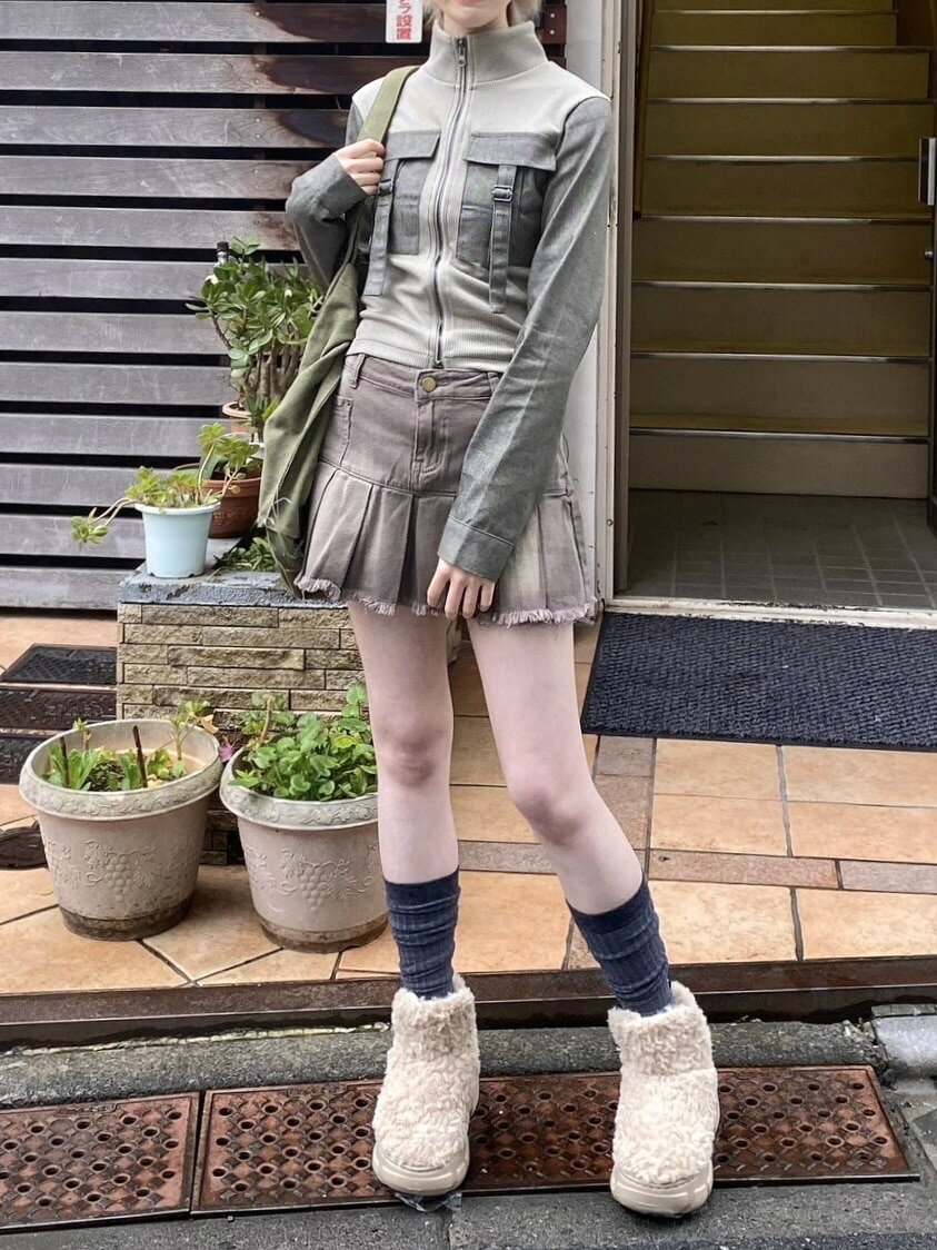 乐天商城 - 受注制【nmtc +】cropped pocket zip up jacket (3color)