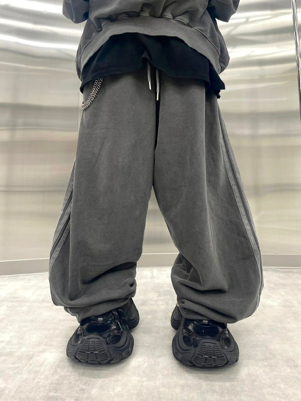 乐天商城 - 受注制【nmtc +】set up side line pigment sweat pants (2color)