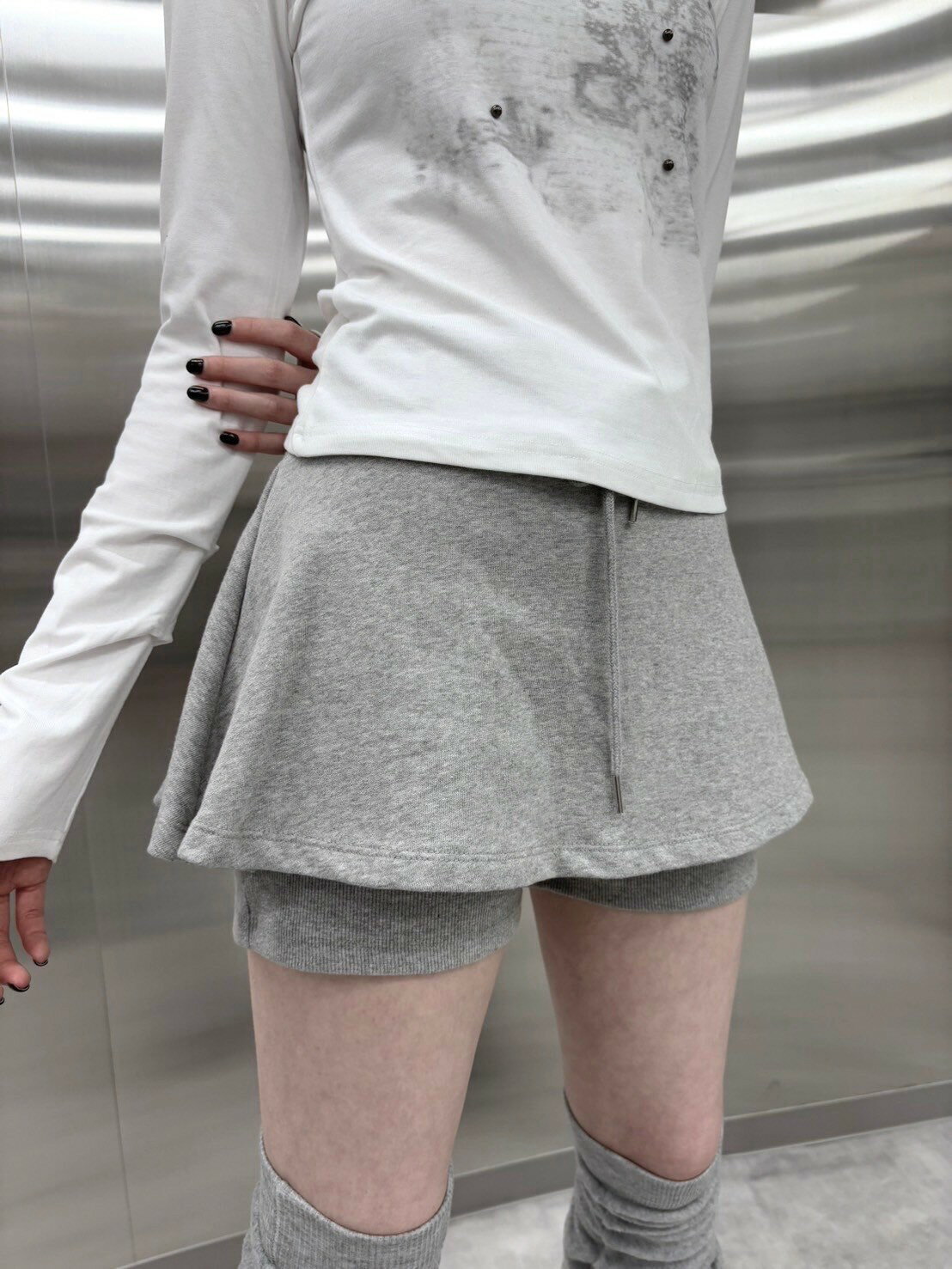 Rakuten - 受注制【nmtc +】layered sweat skirt pants (2color)