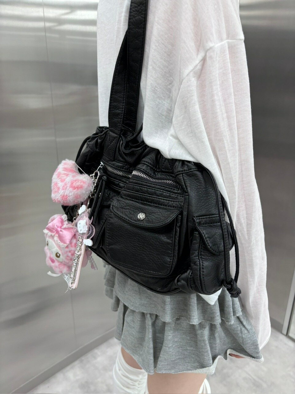 乐天商城 - 受注制【nmtc +】leather pocket shoulder bag (2color)