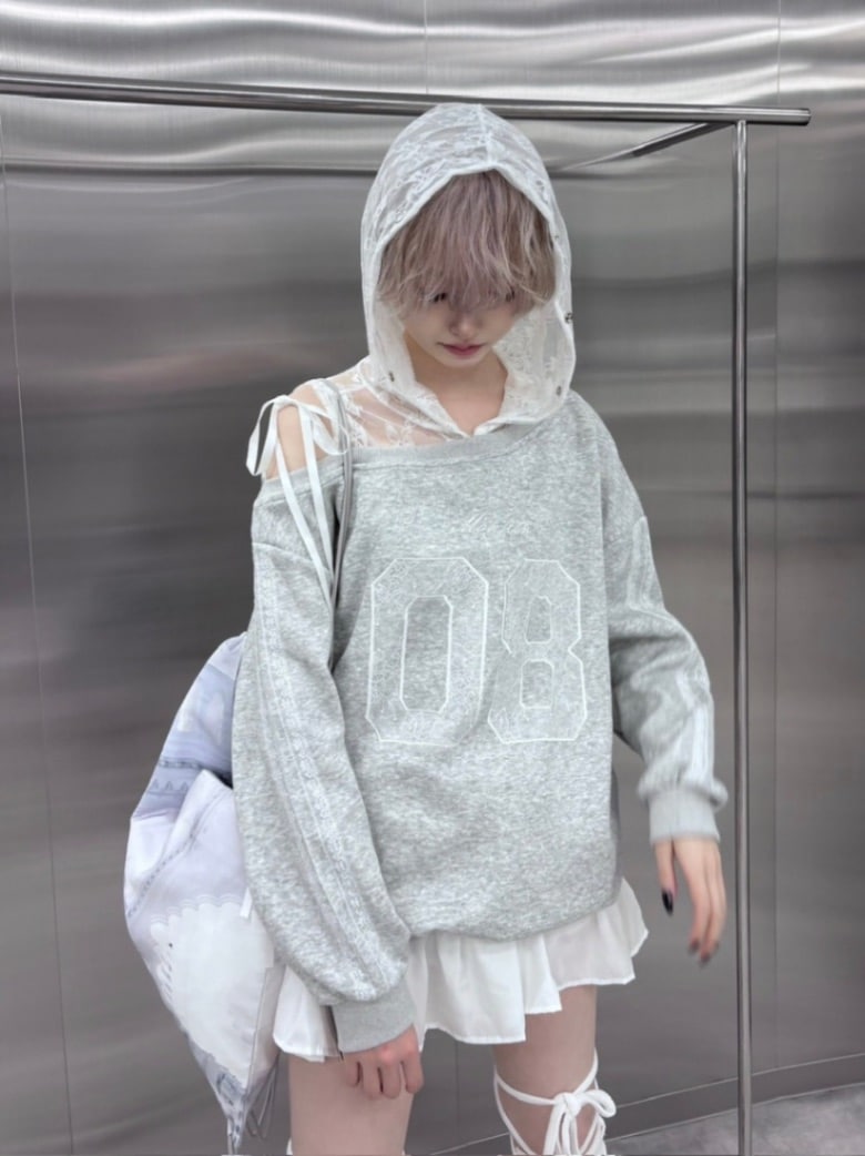 乐天商城 - 受注制【nmtc +】lace design number sweat onepiece (3color)