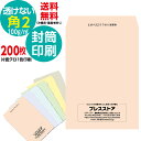 200枚セット 封筒印刷 透けない角2 パステルカラー封筒 黒1色 名入れ印刷 モノクロ印刷 プライバシー保護封筒 版下作成費無料 テンプレート 社名 差出人 名入れ ロゴマーク 郵便枠なし 定形外封筒 A4 100g/m2 中身が透けない 送料無料