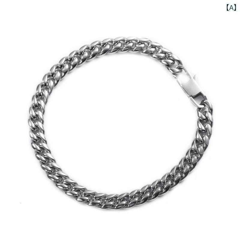 ブレスレット メンズ 男性用 ヒップホップ ストリート アクセサリー 腕輪 喜平 ス...