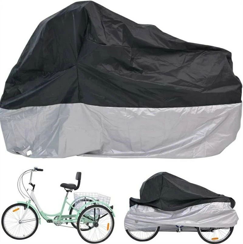 サイズ】バイクカバーのサイズは約200×90×100cmです。【加工】耐水圧が他の製品よりも強く、風の侵入を防ぎ、平らになり、雨、雪、ゴミ、摩擦を最小限に抑え、台風にも使用できます。 さらにカット40+で、カバーやボディの劣化の原因となるを大幅にカットし、バイクを守ります。【より良い保護】PUコーティング、より厚く、より耐久性があり、より優れた防水性能。 熱線反射素材を継ぎ合わせたシール加工。 ダブルステッチの裾が特徴で、強力な日焼け止めを提供し、美しいバイクを保護します.【セキュリティキーホールデザイン】盗難防止クロスロックホールは、従来の金属製ロックホールよりも優れており、錆や金属の脱落を心配する必要がなく、自転車を屋外に保管するのに非常に適しています.