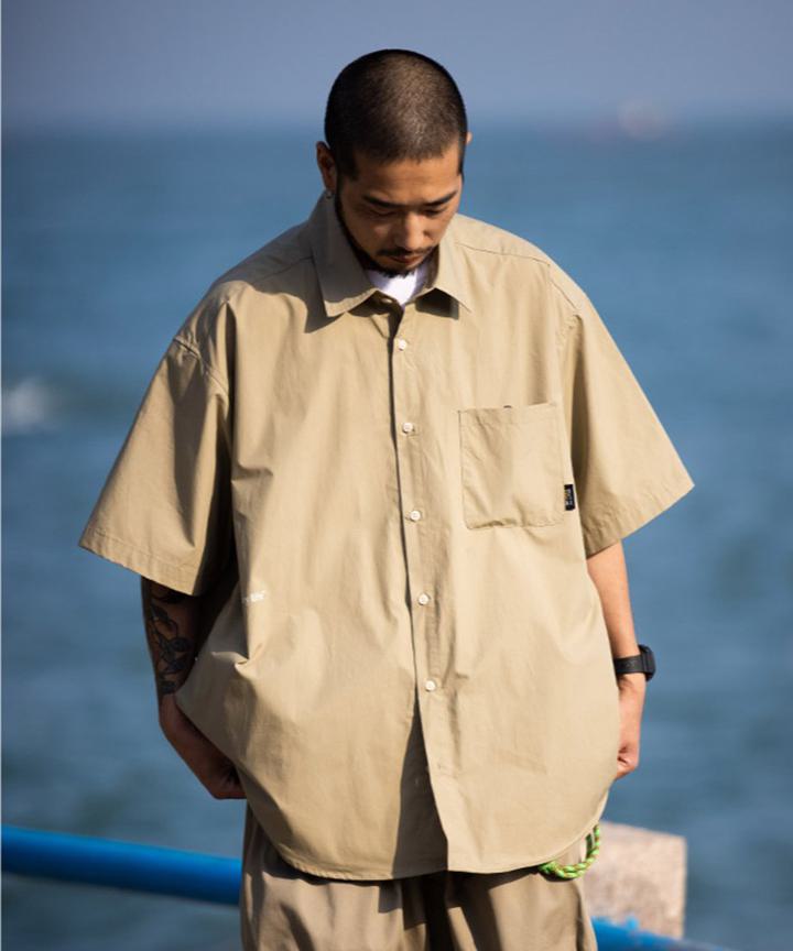 オーバーサイズ S/S ワークシャツ メンズ OVER SIZE S/S WORK SHIRT / 