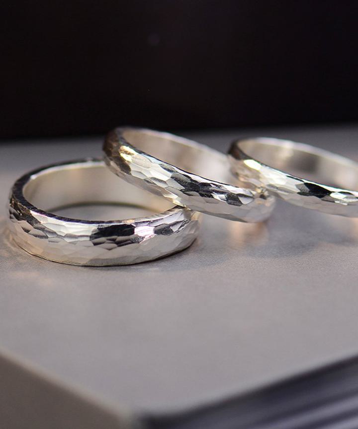 ベーシックハンマーパターンリング メンズ BASIC HAMMER PATTERN RING / 3TYPE