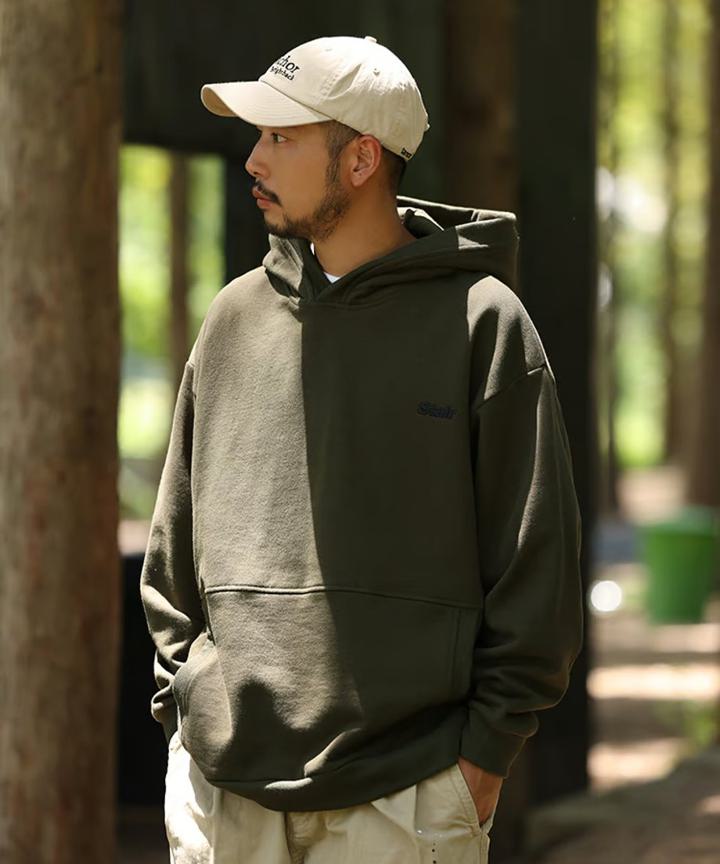 ワンポイントパーカー メンズ ONE POINT HOODIE / 4COLOR