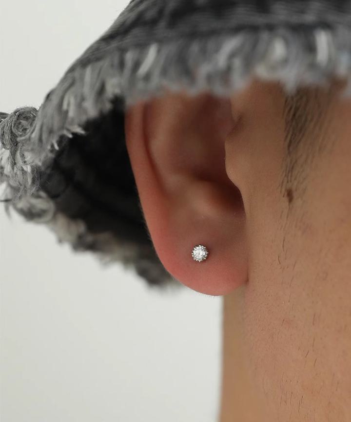 シルバーストーンピアス メンズ メンズ SILVER 925 STONE EARRINGS